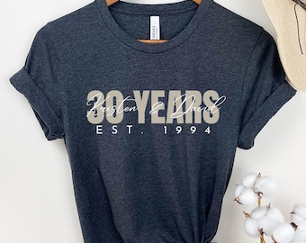 30th Wedding Anniversary Gifts For Couples Gift 30th Anniversary Gifts For Parents 30th Anniversary Gift for Couple Gift For Husband Shirt