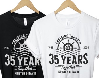 Cruise Shirts For 35th Anniversary Gifts 35th Wedding Anniversary Cruise Couples Shirts Gift For 35th Anniversary Gifts For Couples Cruise