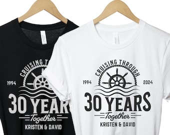 30th Anniversary Gift Tshirt Cruising Together 30 Years Tee 30th Anniversary Gift Tshirt Cruising Together 30 Years Tee