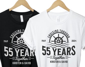 Cruise Shirts For 55th Anniversary Gifts 55th Wedding Anniversary Cruise Couples Shirts Gift For 55th Anniversary Gifts For Couples Cruise