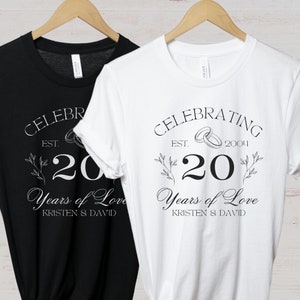 20th Wedding Anniversary Gifts For Couples Gift 20th Anniversary Gifts For Parents 20th Anniversary Gift for Couple Gift For Husband Shirt