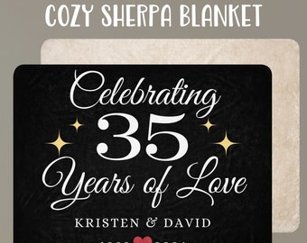 35th Wedding Anniversary Gifts For Couples Gift 35th Anniversary Gifts For Parents 35th Anniversary Gift for Couple Gift For Husband Blanket