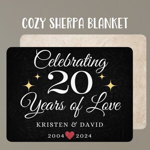 20th Wedding Anniversary Gifts For Couples Gift 20th Anniversary Gifts For Parents 20th Anniversary Gift for Couple Gift For Husband Blanket