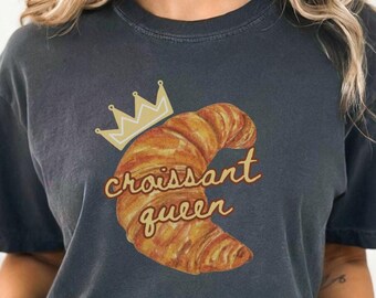 Croissant Shirt Gift: Croissant Shirts, Foodie T Shirt, French Pastries, Retro Graphic Tee, Vintage Aesthetic Gifts, Sunday Brunch Club