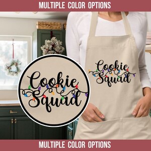 Christmas Baking Apron, Christmas Party Aprons, Baking Gifts, Christmas Baking Crew, Christmas Cookie Squad, Cookie Party Apron Gift