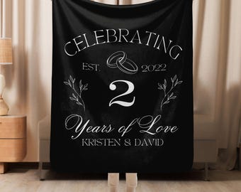 Cotton Anniversary Gift For Him, 2nd Anniversary Gift, 2 Year Anniversary Blanket, 2nd Wedding Anniversary Gifts, Second Year Gift for Her