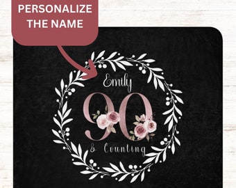 Unique Keepsake for a Milestone Birthday: Personalized 90th Birthday Gift Blanket