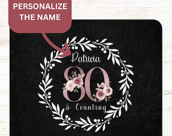 Unique Keepsake for a Milestone Birthday: Personalized 80th Birthday Gift Blanket