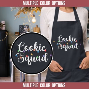 Christmas Baking Apron, Christmas Party Aprons, Baking Gifts, Christmas Baking Crew, Christmas Cookie Squad, Cookie Party Apron Gift