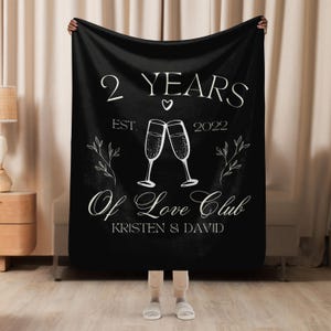 Cotton Anniversary Gift For Him, 2nd Anniversary Gift, 2 Year Anniversary Blanket, 2nd Wedding Anniversary Gifts, Second Year Gift for Her