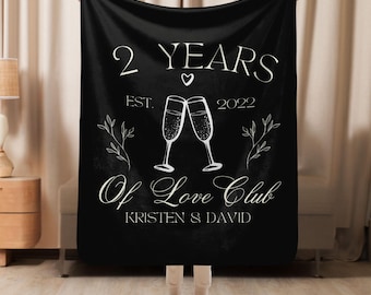 Cotton Anniversary Gift For Him, 2nd Anniversary Gift, 2 Year Anniversary Blanket, 2nd Wedding Anniversary Gifts, Second Year Gift for Her