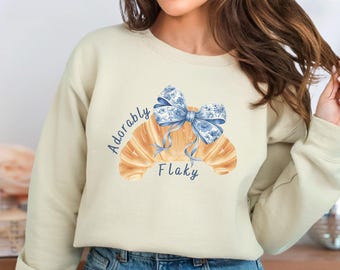 Croissant Shirt Gift: Croissant Shirts, Foodie T Shirt, French Pastries, Retro Graphic Tee Toile de jouy Aesthetic Gifts, Sunday Brunch Club