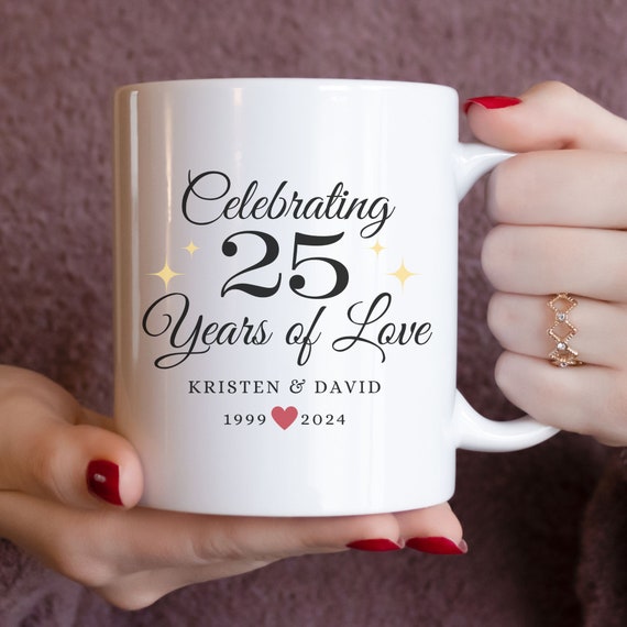 25th Wedding Anniversary Gifts for Couples Gift 25th Anniversary Gifts for  Parents 25th Anniversary Gift for Couple Gift for Husband Mug - Etsy