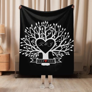 Cotton Anniversary Gift For Him, 2nd Anniversary Gift, 2 Year Anniversary Blanket, 2nd Wedding Anniversary Gifts, Second Year Gift for Her