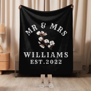 Cotton Anniversary Gift For Him, 2nd Anniversary Gift, 2 Year Anniversary Blanket, 2nd Wedding Anniversary Gifts, Second Year Gift for Her