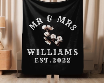 Cotton Anniversary Gift For Him, 2nd Anniversary Gift, 2 Year Anniversary Blanket, 2nd Wedding Anniversary Gifts, Second Year Gift for Her