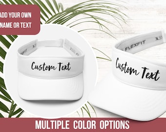 Father's Day Gift, Personalized Tennis Visor, Personalized Sun Visor, Embroidered Tennis Visor, Custom Embroidery, Tennis Team Visors