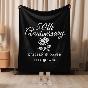 50th Wedding Anniversary Gifts For Couples Gift 50th Anniversary Gifts For Parents 50th Anniversary Gift for Couple Gift For Husband Blanket