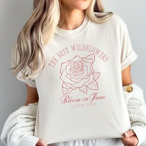 Birth Flower June Birthday Gifts For Her, Birth Month Flower Shirt Gift For Women, Birth Flower Sweatshirt, Rose name, Best Friend Gift Tee