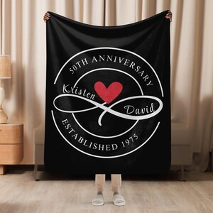 50th Wedding Anniversary Gifts For Couples Gift 50th Anniversary Gifts For Parents 50th Anniversary Gift for Couple Gift For Husband Blanket