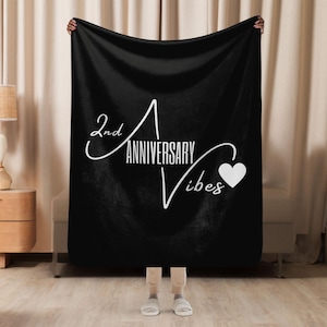Cotton Anniversary Gift For Him, 2nd Anniversary Gift, 2 Year Anniversary Blanket, 2nd Wedding Anniversary Gifts, Second Year Gift for Her