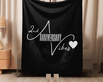 Cotton Anniversary Gift For Him, 2nd Anniversary Gift, 2 Year Anniversary Blanket, 2nd Wedding Anniversary Gifts, Second Year Gift for Her