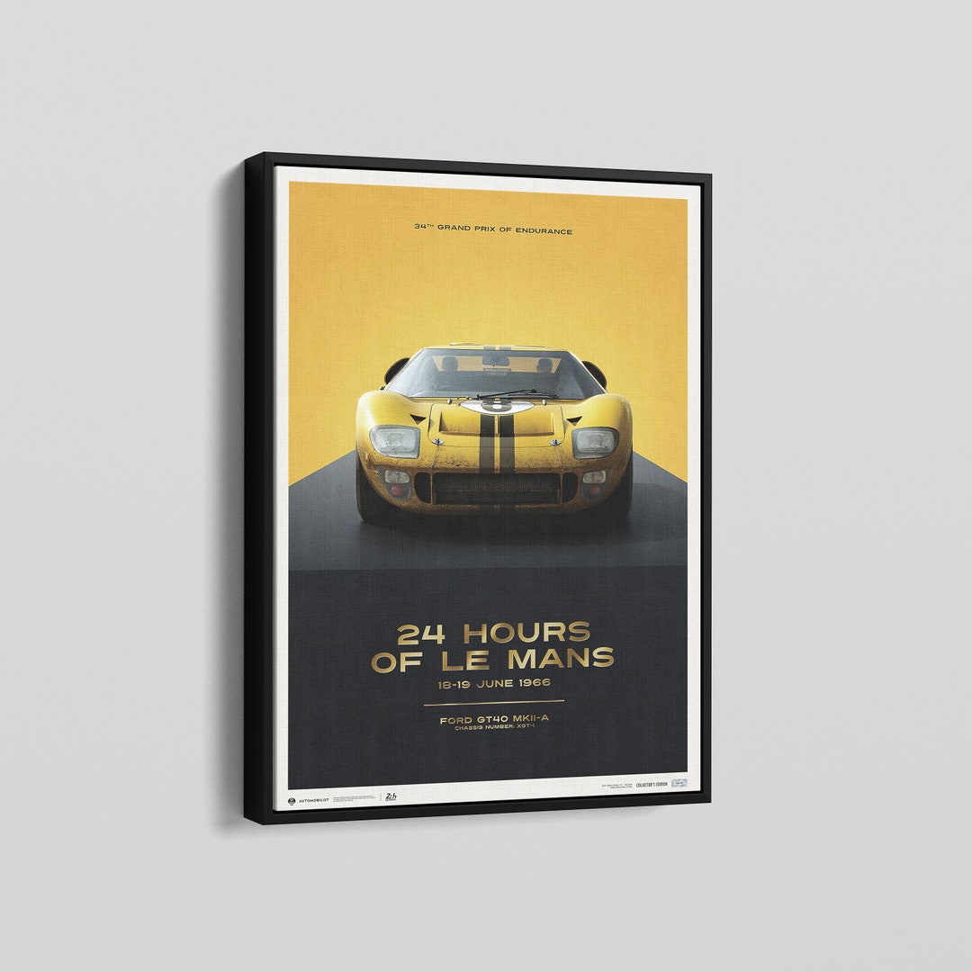 Ford GT40 Le Mans Poster: Automotive Canvas Wall Art - Etsy