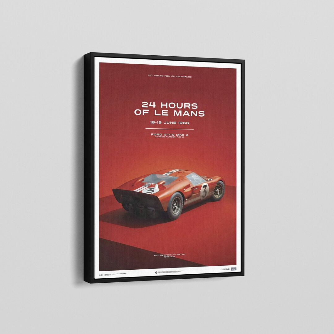 Ford GT40 Le Mans Poster: Canvas Wall Art Decor - Etsy