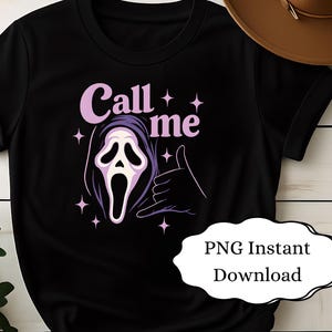 Mask Call Me Halloween shirt, png instant download, funny mask face, spooky face