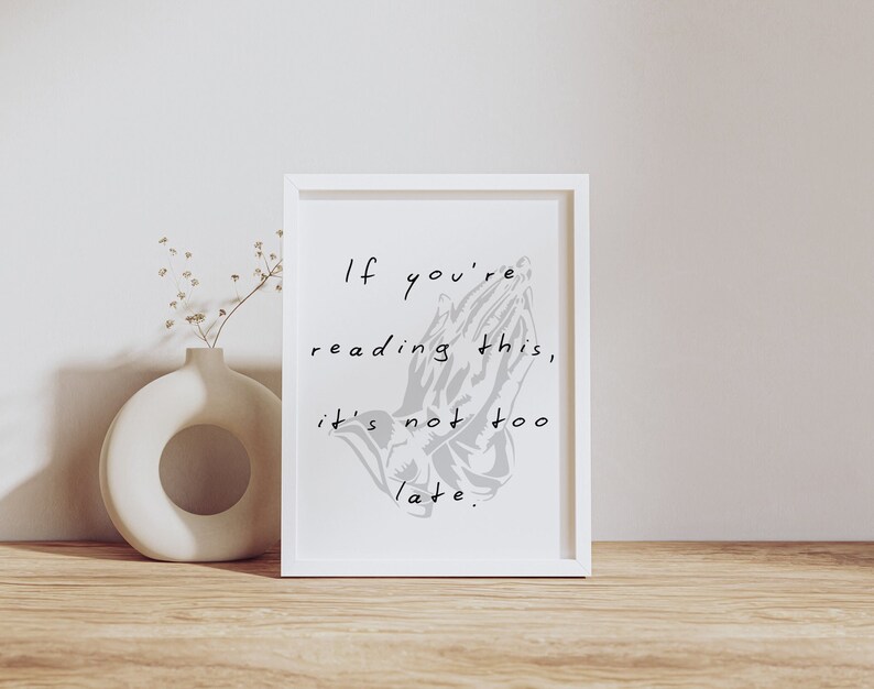Inspirational Quoted Print Wall Art, Motivational Quote Poster, If You ...