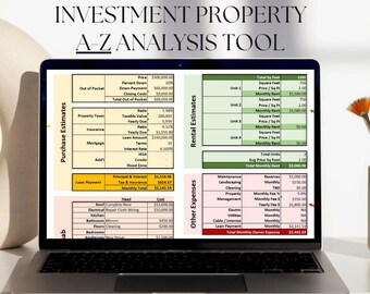 Investment Property Spreadsheet | Google Sheet Link Provided