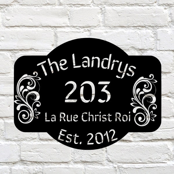 Metal Hanging Name Sign for Mailbox Etsy