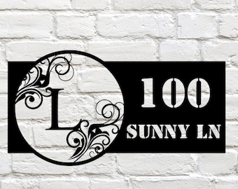 Personalized Mailbox Sign, Custom Mailbox Sign, Metal Patio Sign, Address Sign, Outdoor Address Sign, Metal Mailbox Hanging Sign