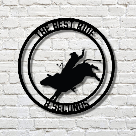 Rodeo Bull Riding Sign, Custom Gift, Bull Rider Gift, Personalized Bull Rider Sign, Custom Metal Bull Riding Sign, Rodeo Gift