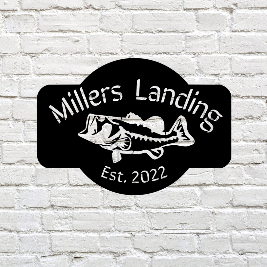 Metal Bass Sign, Custom Metal Sign, Personalized Sign, Camp Sign, Camp ...