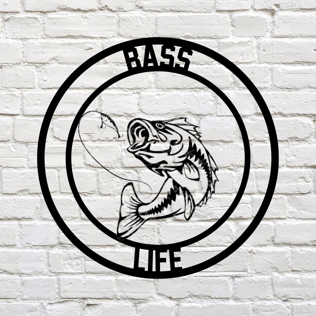 Metal Bass Sign, Custom Metal Sign, Personalized Sign, Camp Sign, Camp ...