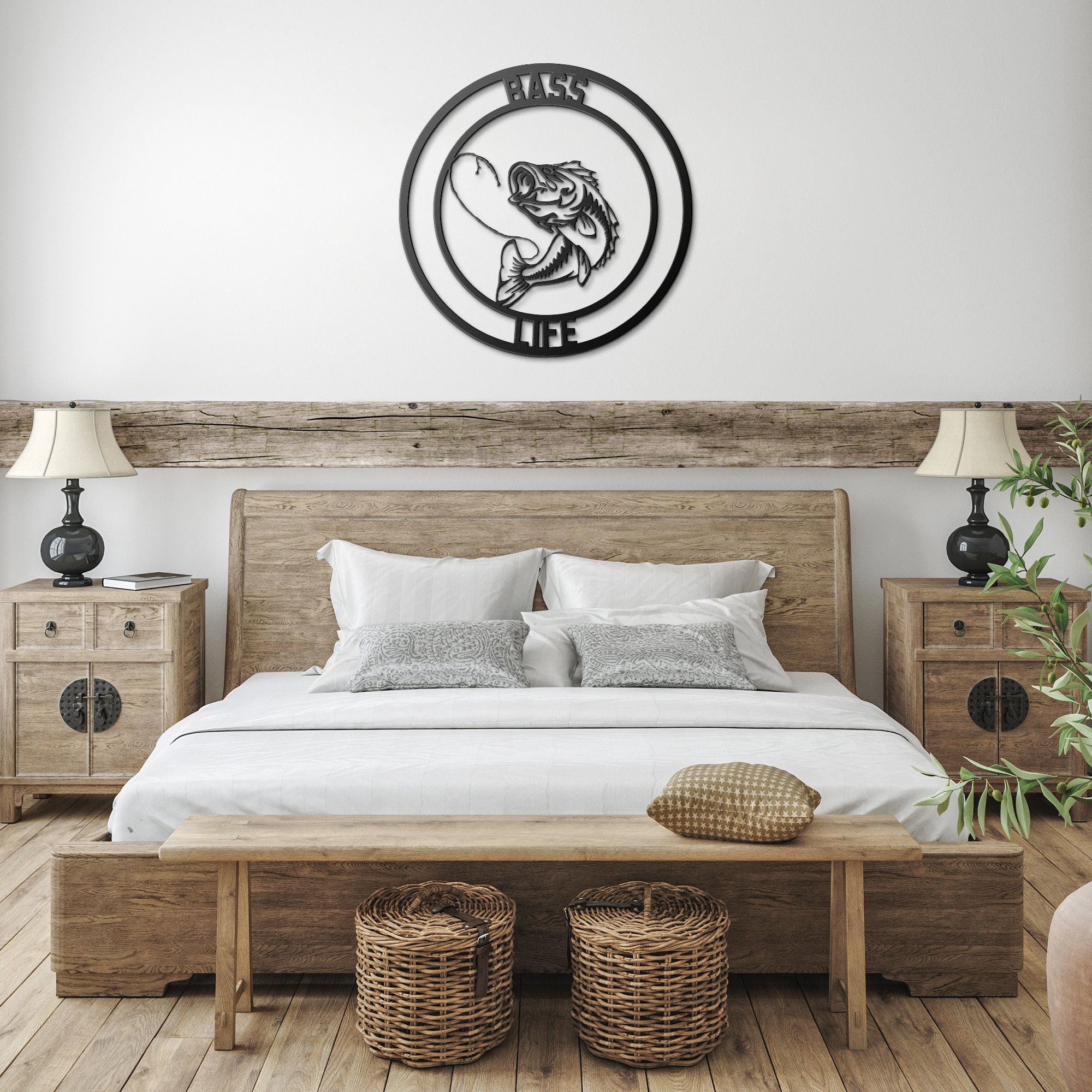 Metal Bass Sign, Custom Metal Sign, Personalized Sign, Camp Sign, Camp ...