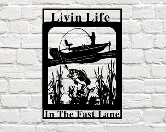 Metal Fishing Sign, Custom Metal Sign, Personalized Sign, Camp Sign, Camp Decor, Fishing Sign, Outdoor Sign, Custom Camp Sign, Metal Sign