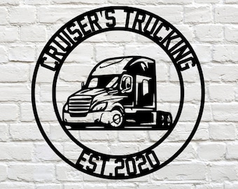 Trucker Metal Sign, Personalized Trucker Sign, Custom Transport Truck Sign, Custom Trucking Wall Art, Semi Truck Sign, Metal Truck Art Sign