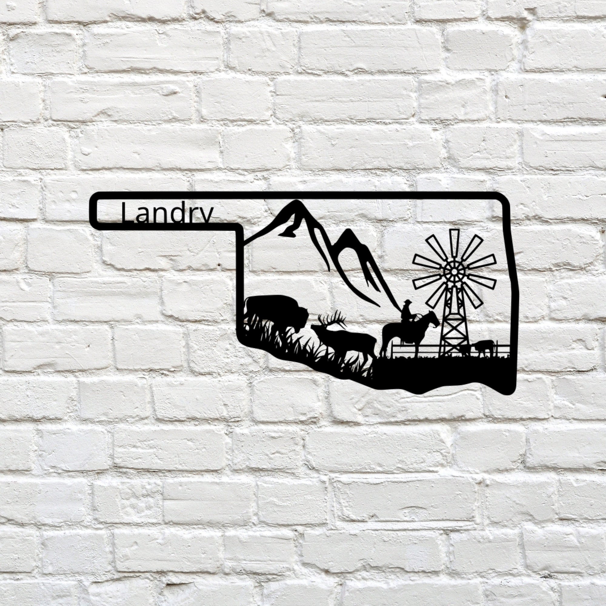 Metal Oklahoma Sign, Custom Metal Sign, Personalized Sign, Camp Sign, Camp Decor, Oklahoma Sign, State Sign, Custom State Sign, Metal