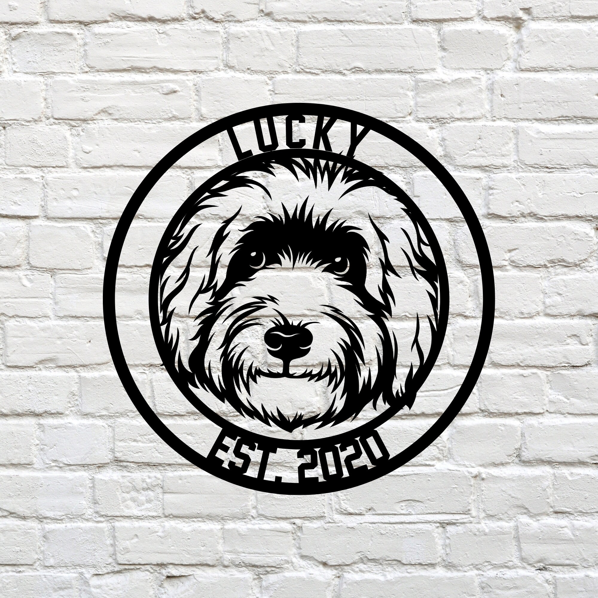 House Security Provided By The Dog - Funny Personalized Dog Metal Sign main image 0