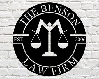 Metal Law Firm Sign, Custom Metal Sign, Personalized Sign, Office Sign, Office Decor, Law Firm Sign, Law Sign, Custom Law Sign, Metal