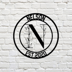 Personalized Family Name Metal Sign / Personalized Letter Sign / Personalized Sign / Letter Last Name Sign / Last Name Metal Sign / Metal