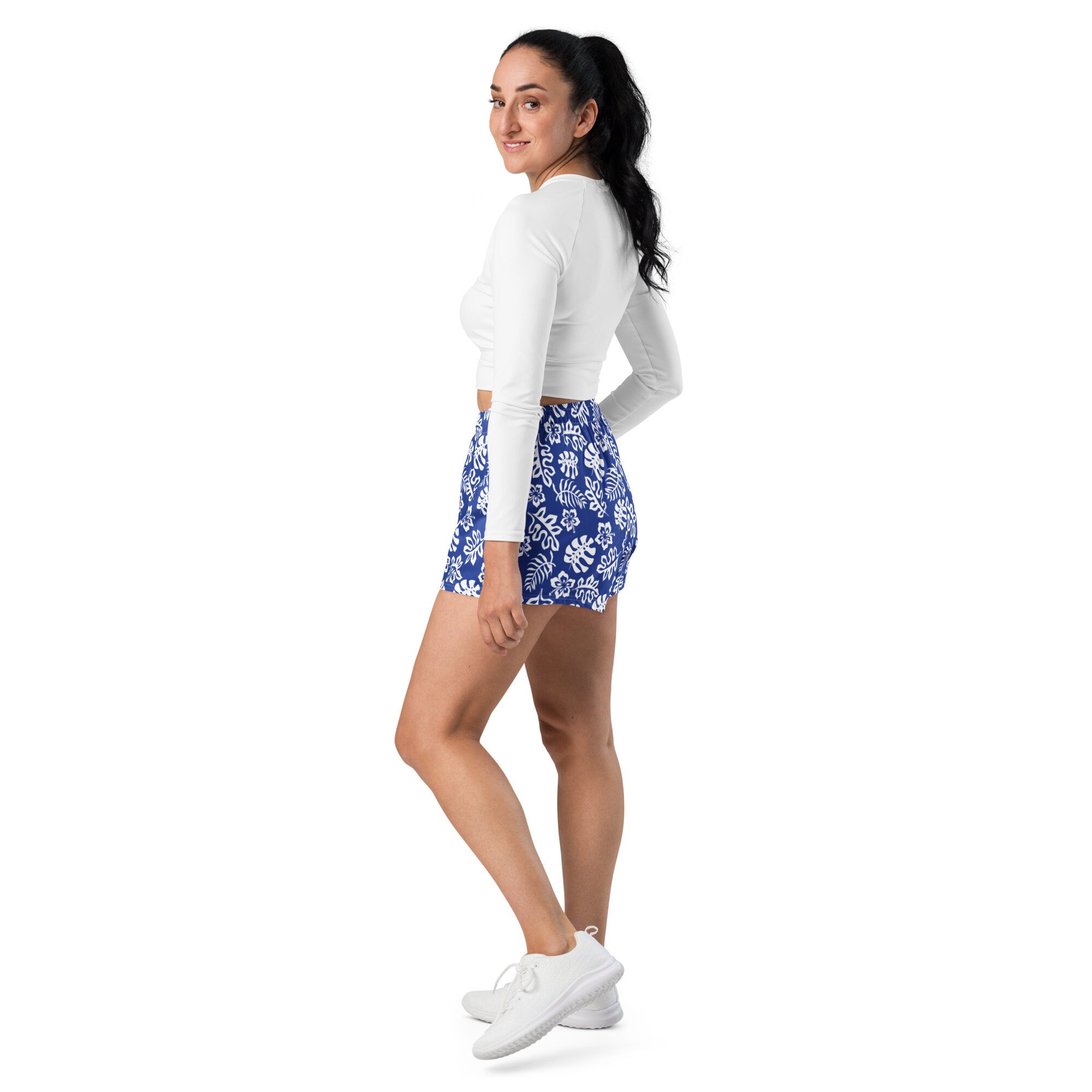 Yellow Pineapple Hawaiian Print Women's Shorts