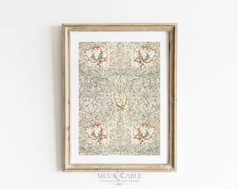 Vintage Wandteppich Digitaler Download | Antike druckbare Tapisserie Wandkunst | Vintage Textildruck | Blumenmuster Print | 1087