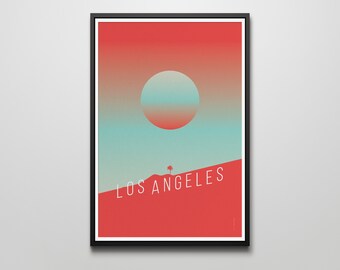 LA – Hollywood Sign Travel Typography Art Print – 02
