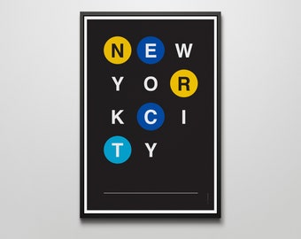 NYC – Subway Travel Typography Art Print – 01