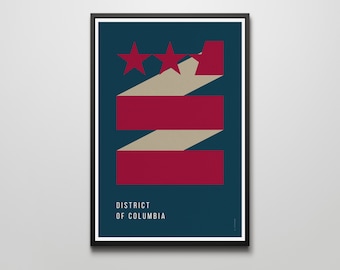 DC – Flag Travel Typography Art Print – 01