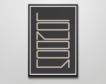 LONDON – Underground Travel Typography Art Print – 02