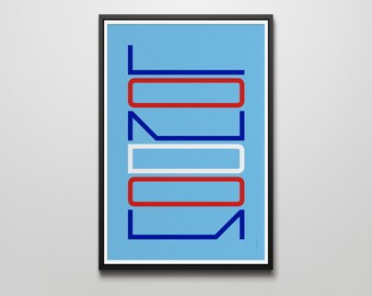 LONDON – Underground Travel Typography Art Print – 01